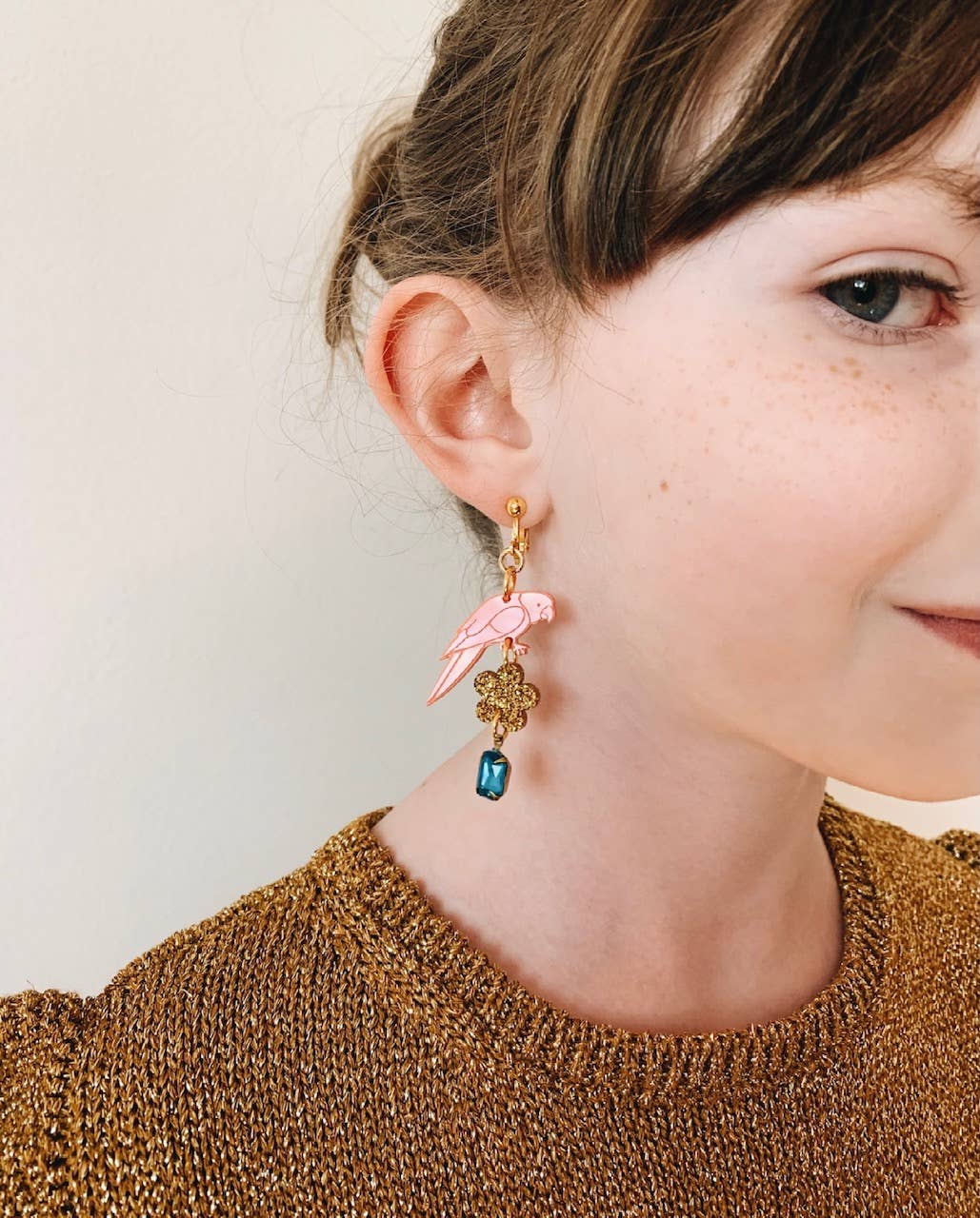 "Birds Of A Feather" Clip On Earrings