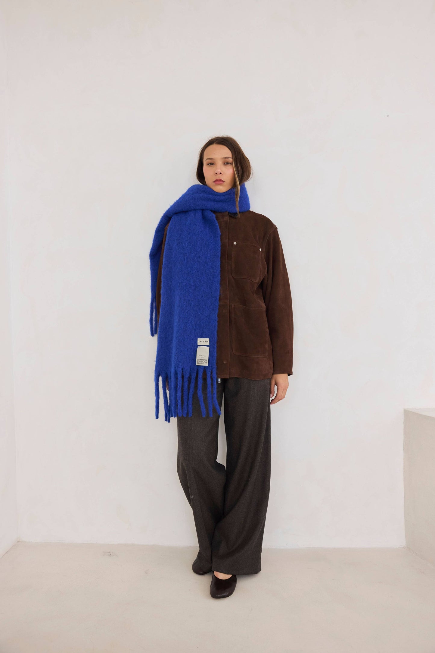 The Reykjavik Scarf with RWS Wool - Electric Blue - FW25