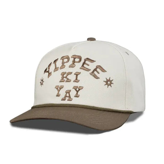 Yippee Ki Yay Hat: Cream/Brown