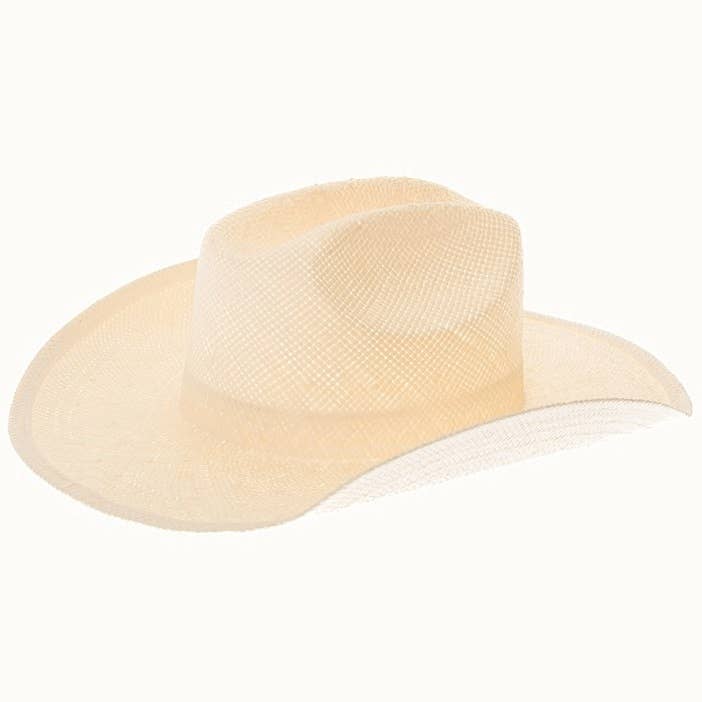 Handmade Western Straw Cowboy Hat : Ivory