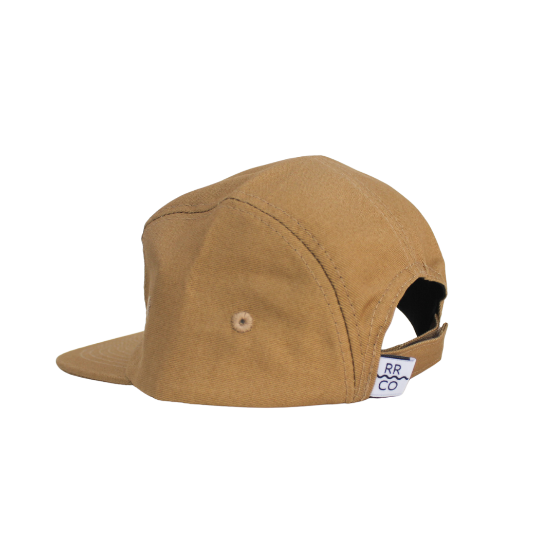 Triceratops Cotton Five-Panel Hat in Khaki: Size 3
