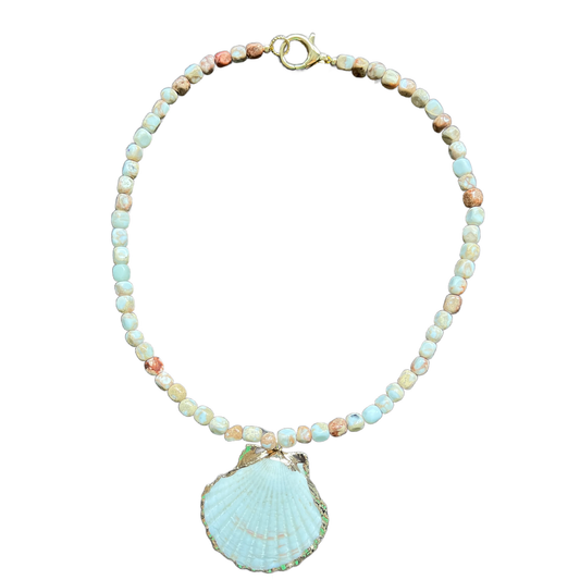 The Sanibel Shell Necklace: Earth Jasper