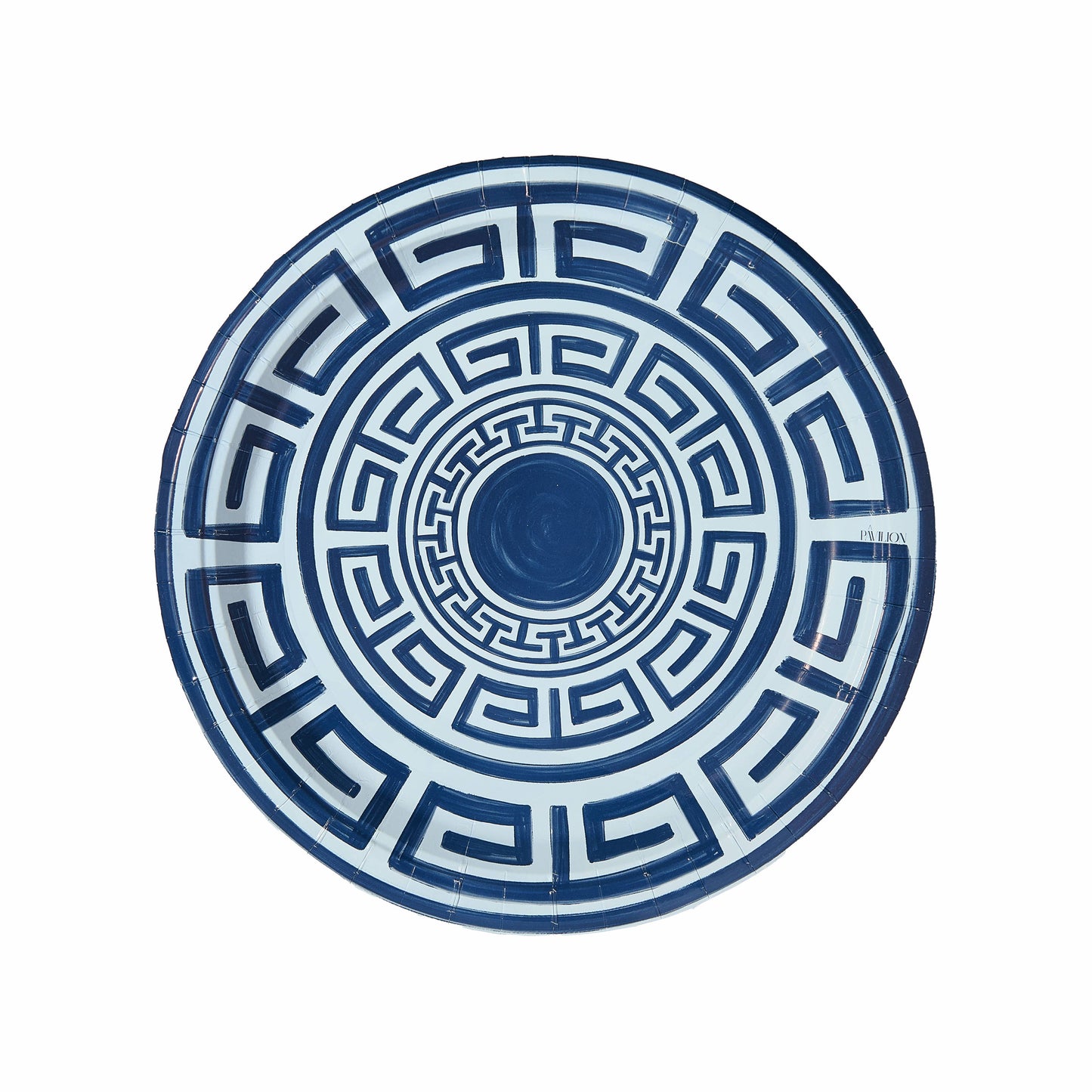 Greek Key Pavilion Dinner Plates - 8 per pac: Sunshine & Butter Yellow