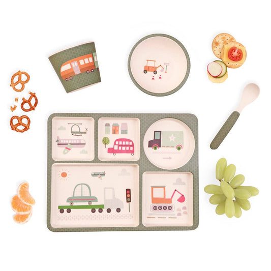 Divided Plate Set - Trucks and Diggers
