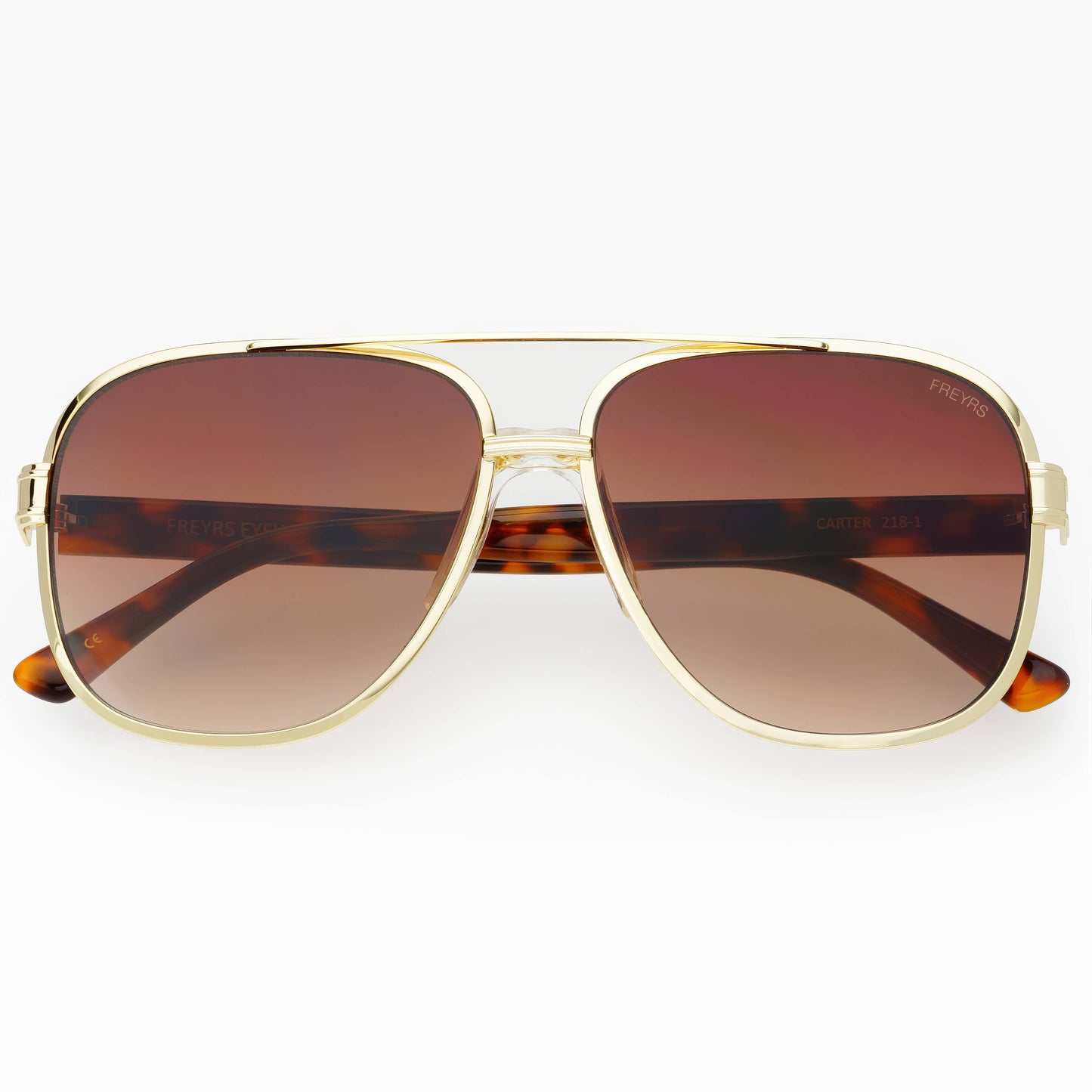 Carter Aviator Sunglasses : Brown