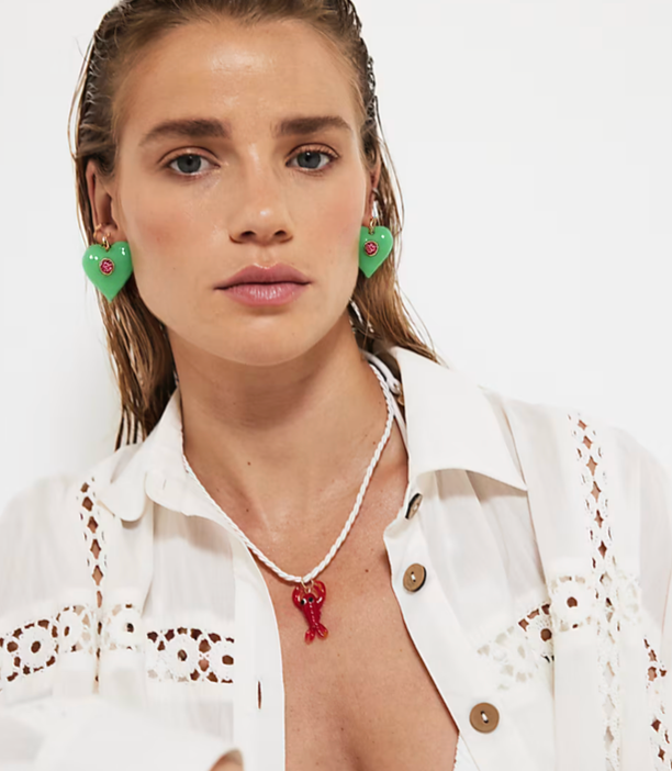 Lucky Heart- Evil Eye Heart Earrings