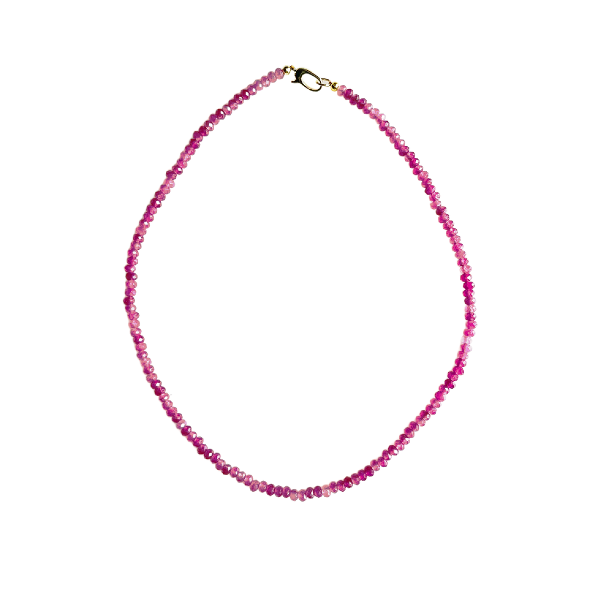Dainty Candy Gemstone Necklace: Emerald Green