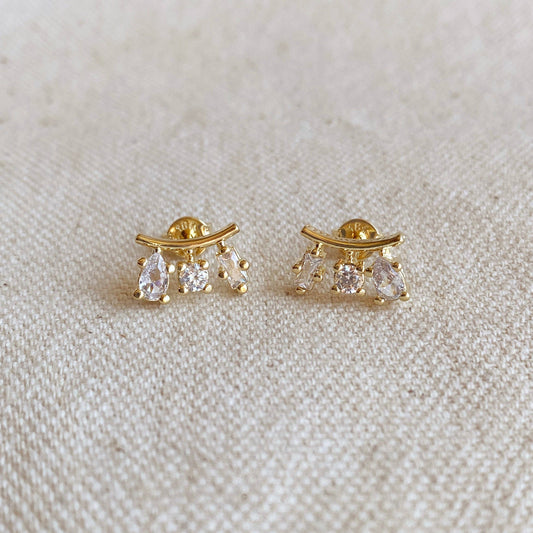 Cubic Zirconia Stud Earrings