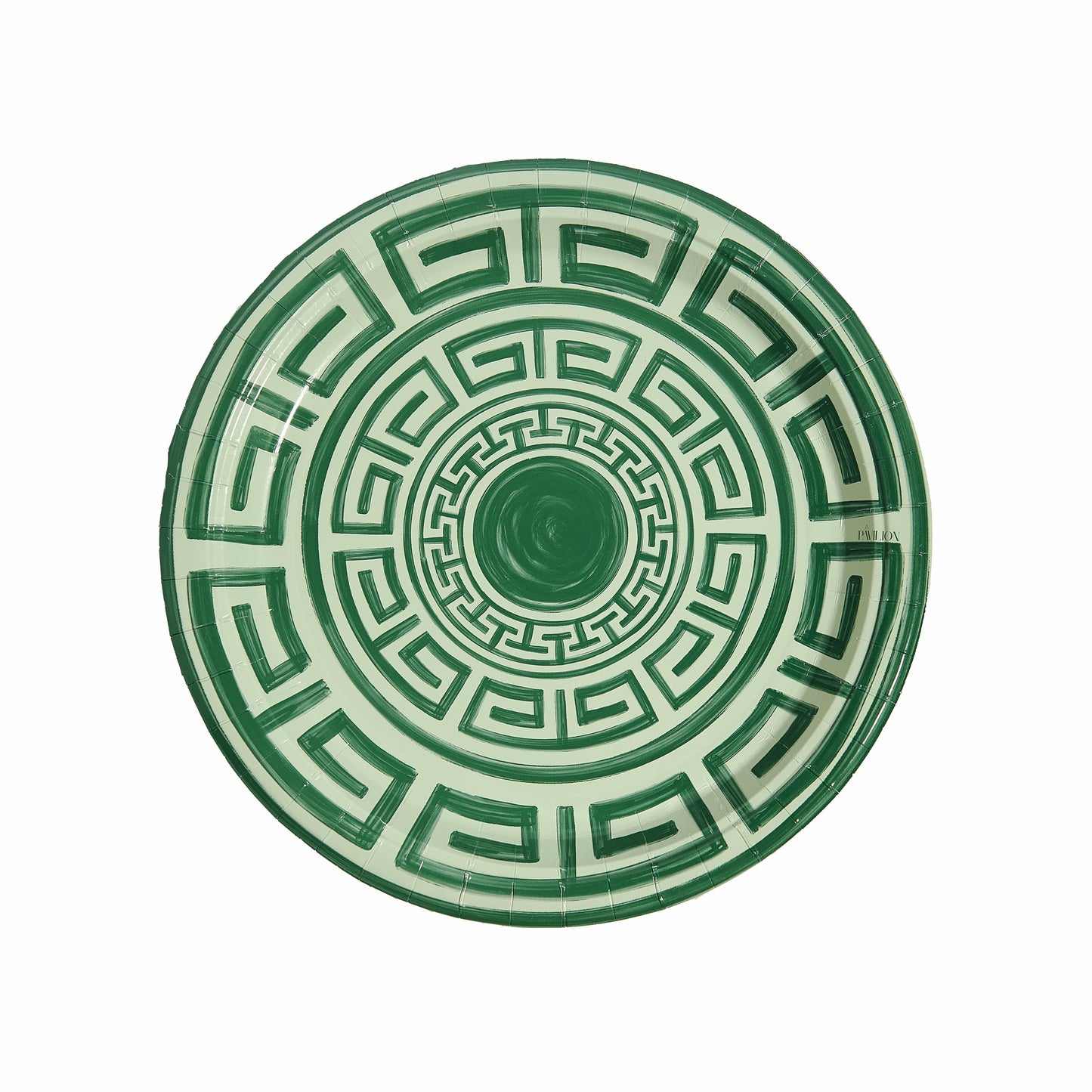Greek Key Pavilion Dinner Plates - 8 per pac: Sunshine & Butter Yellow