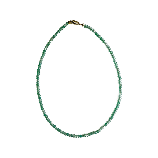 Dainty Candy Gemstone Necklace: Aqua Jade