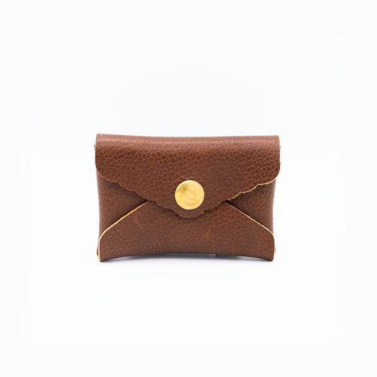 Mini Envelope Card Holder: British Tan