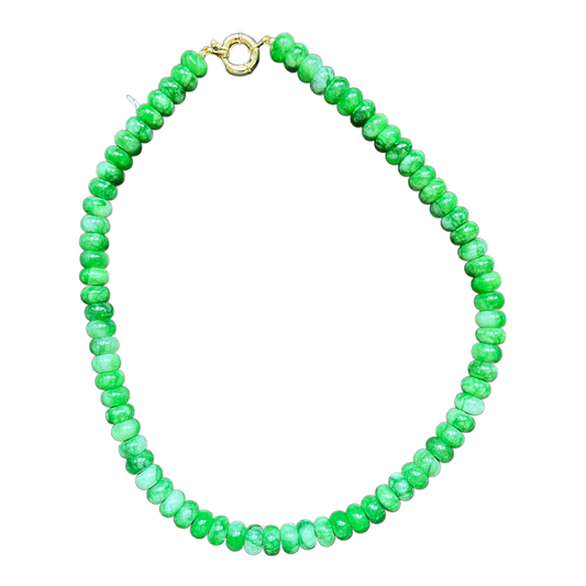 Chunky Candy Necklace: Bright Green