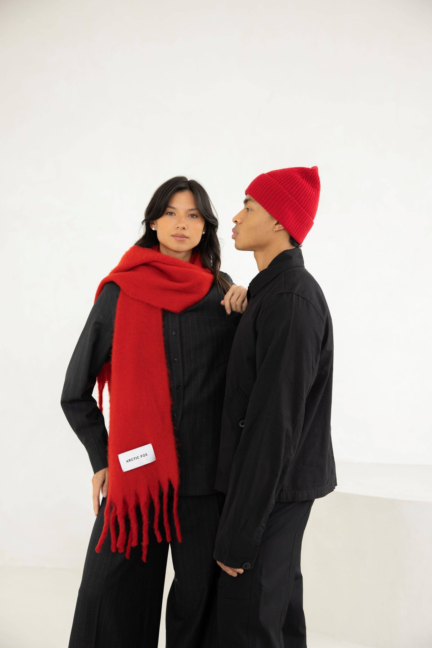 The Stockholm Scarf - Crimson Red - 100% recycled materials