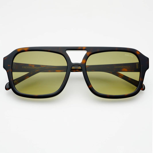 Havana Acetate Aviator Sunglasses: Dark Tortoise