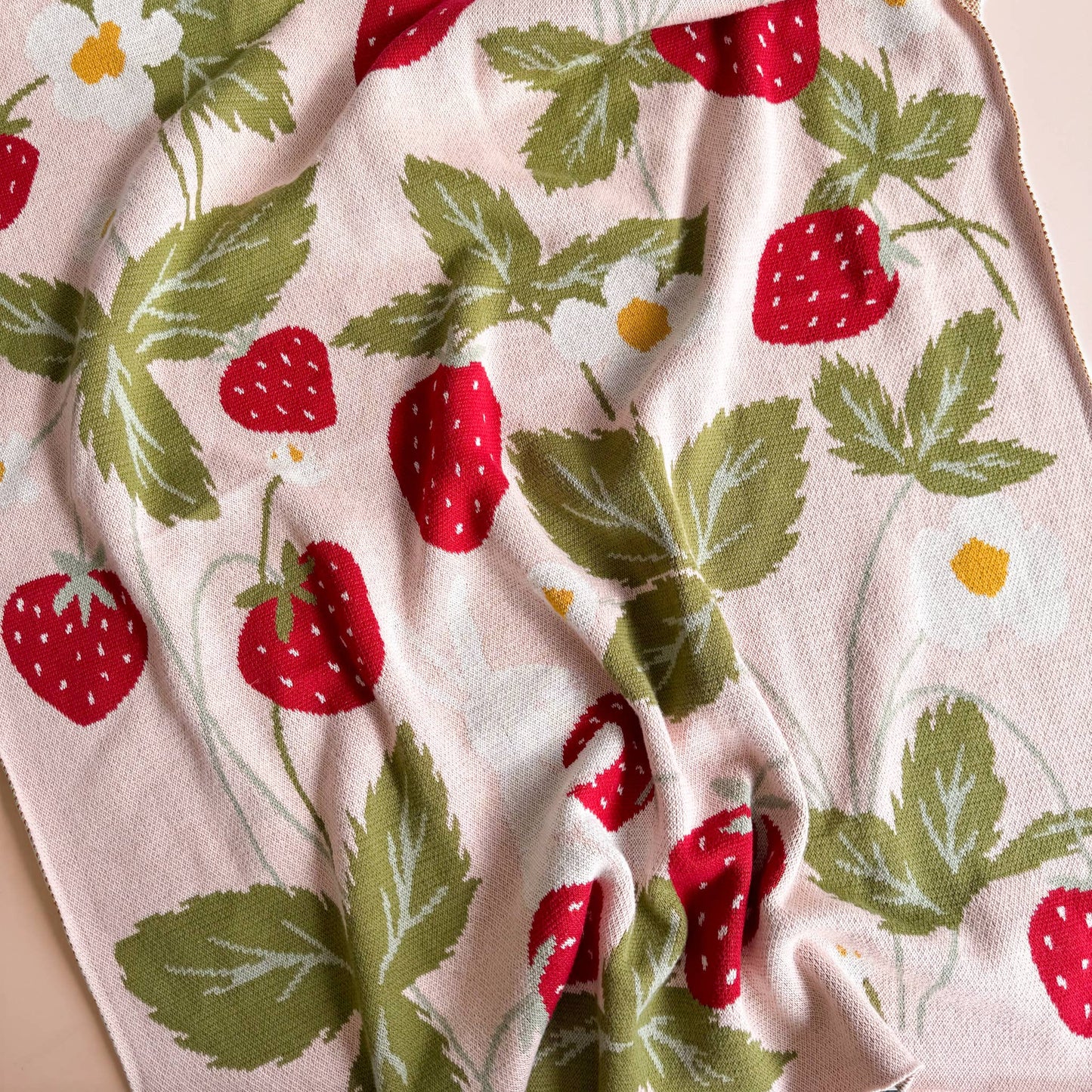 Blanket Strawberry Bunny Organic Baby Decor Summer Gift
