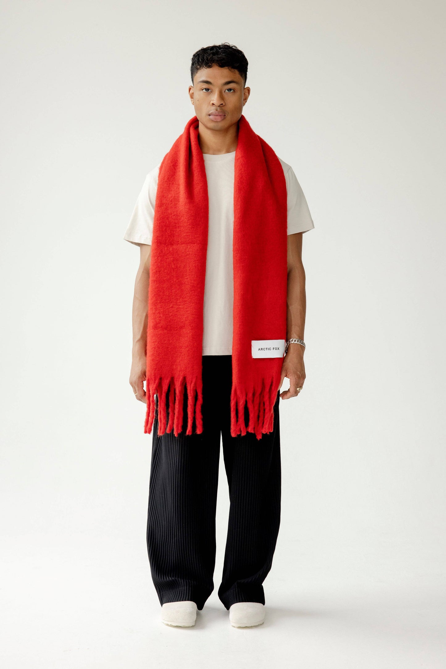 The Stockholm Scarf - Crimson Red - 100% recycled materials