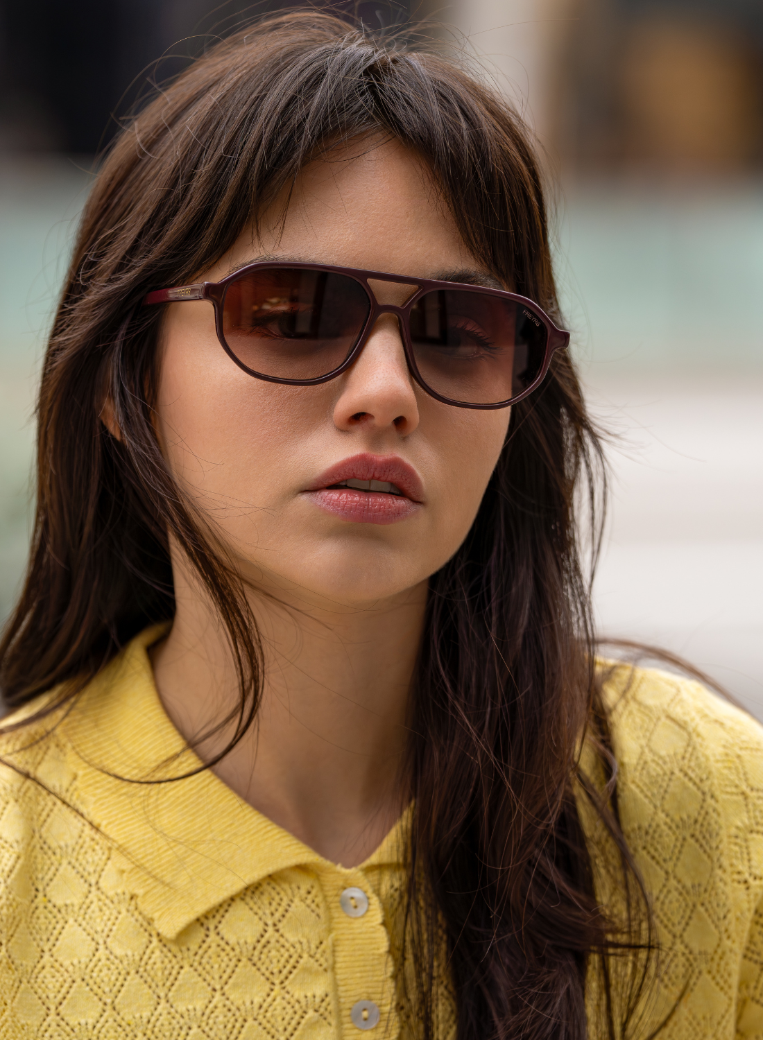 Fenix Acetate Unisex Aviator Sunglasses : Chocolate
