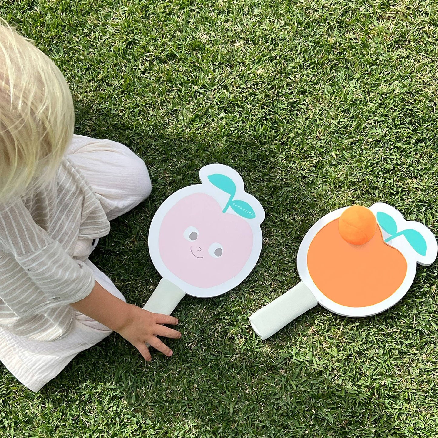 Kids Velcro Beach Bats Poppy the Peach Multi
