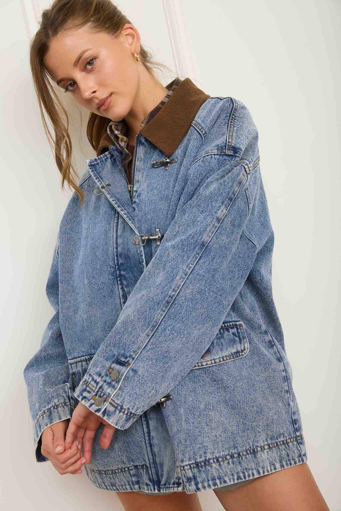The Penelope Barn Jacket - latch hook hardware