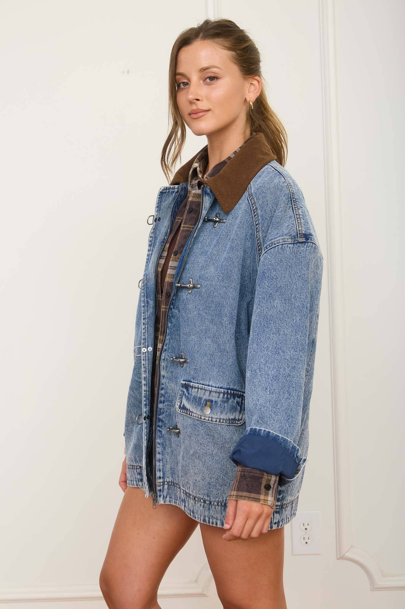 The Penelope Barn Jacket - latch hook hardware