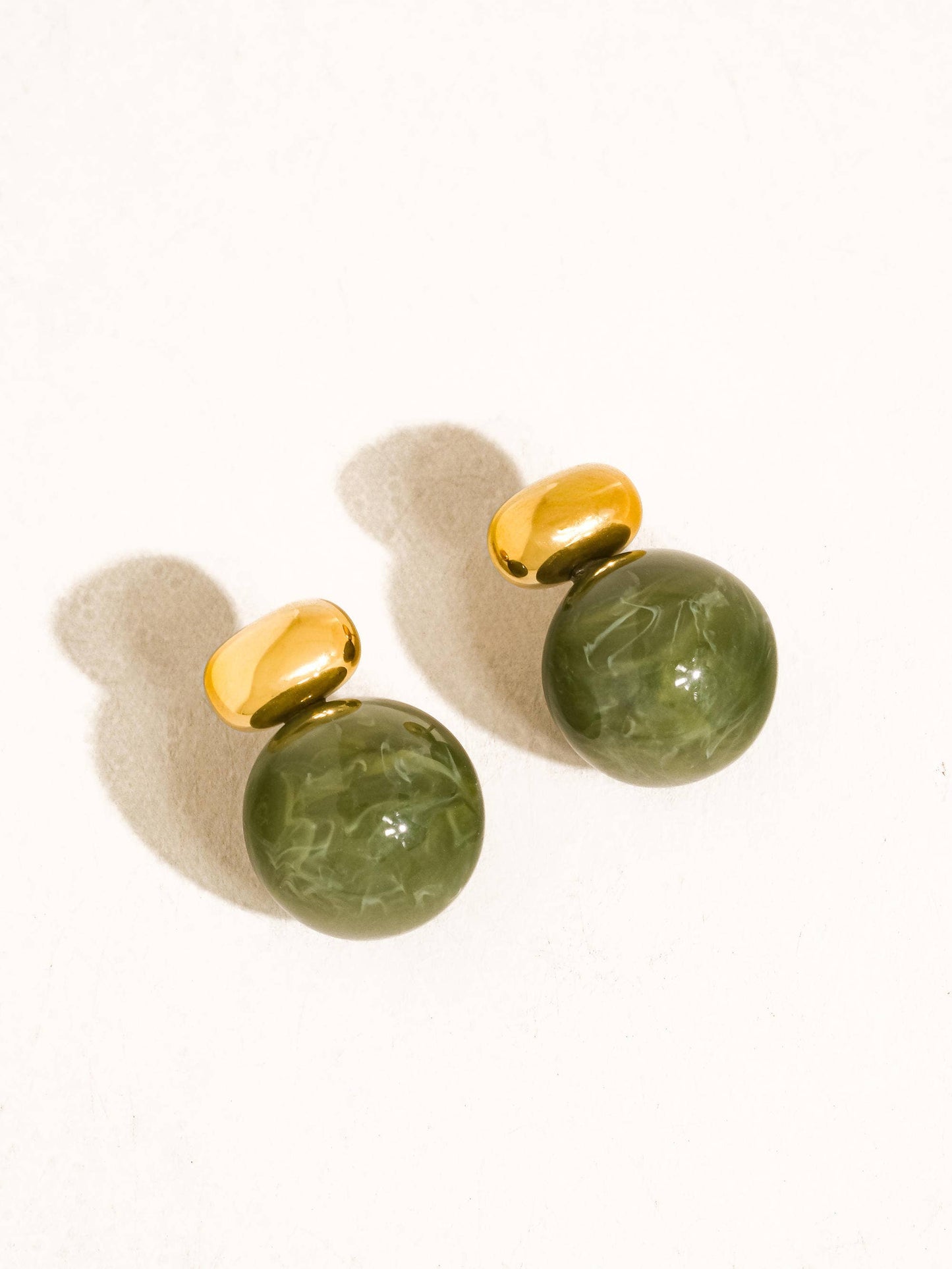 Velisse Green Marble Earrings