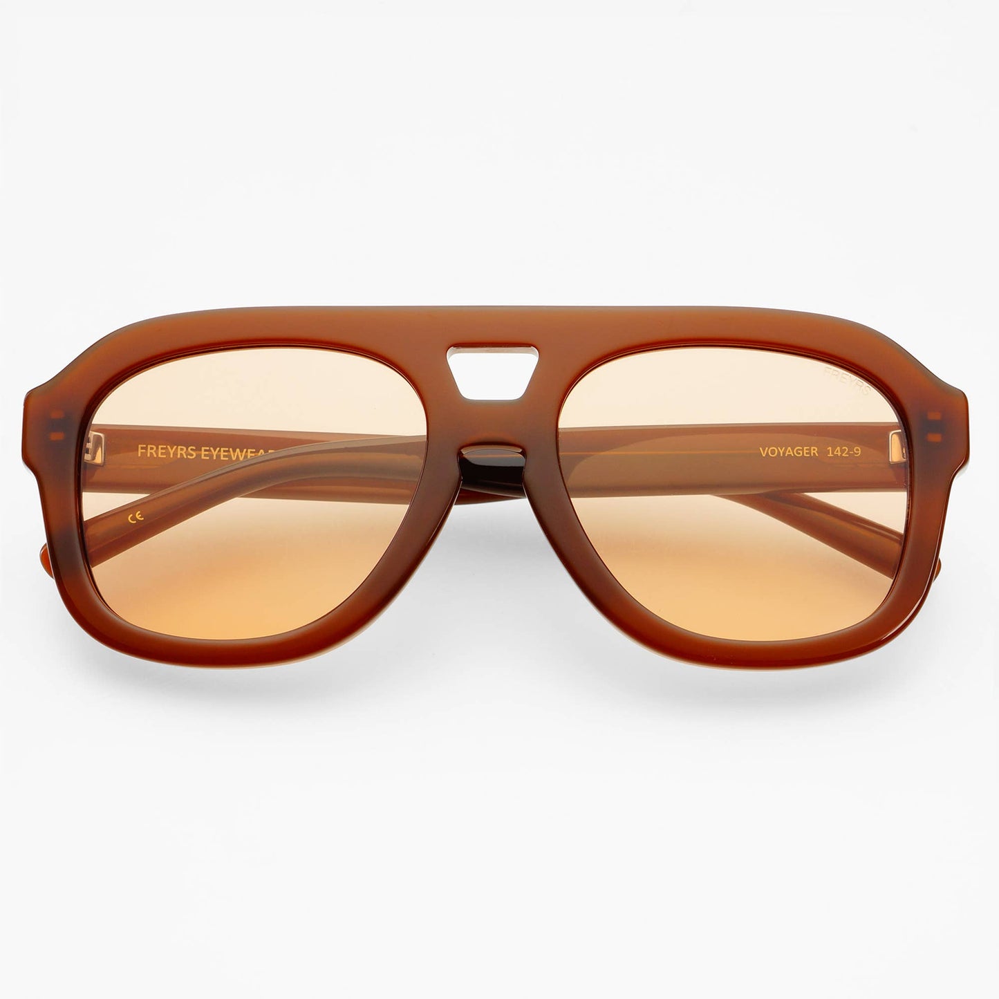 Voyager Acetate Oversized Aviator Sunglasses : Chocolate