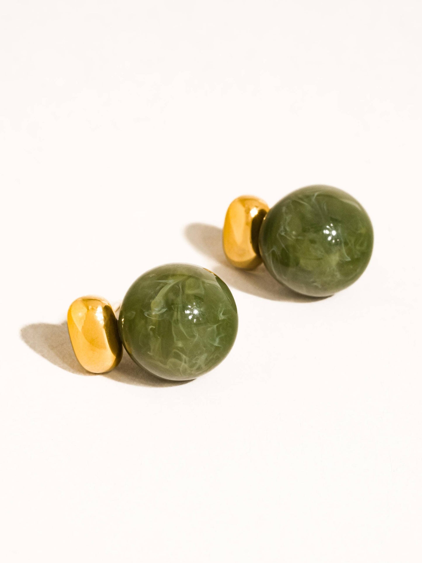 Velisse Green Marble Earrings