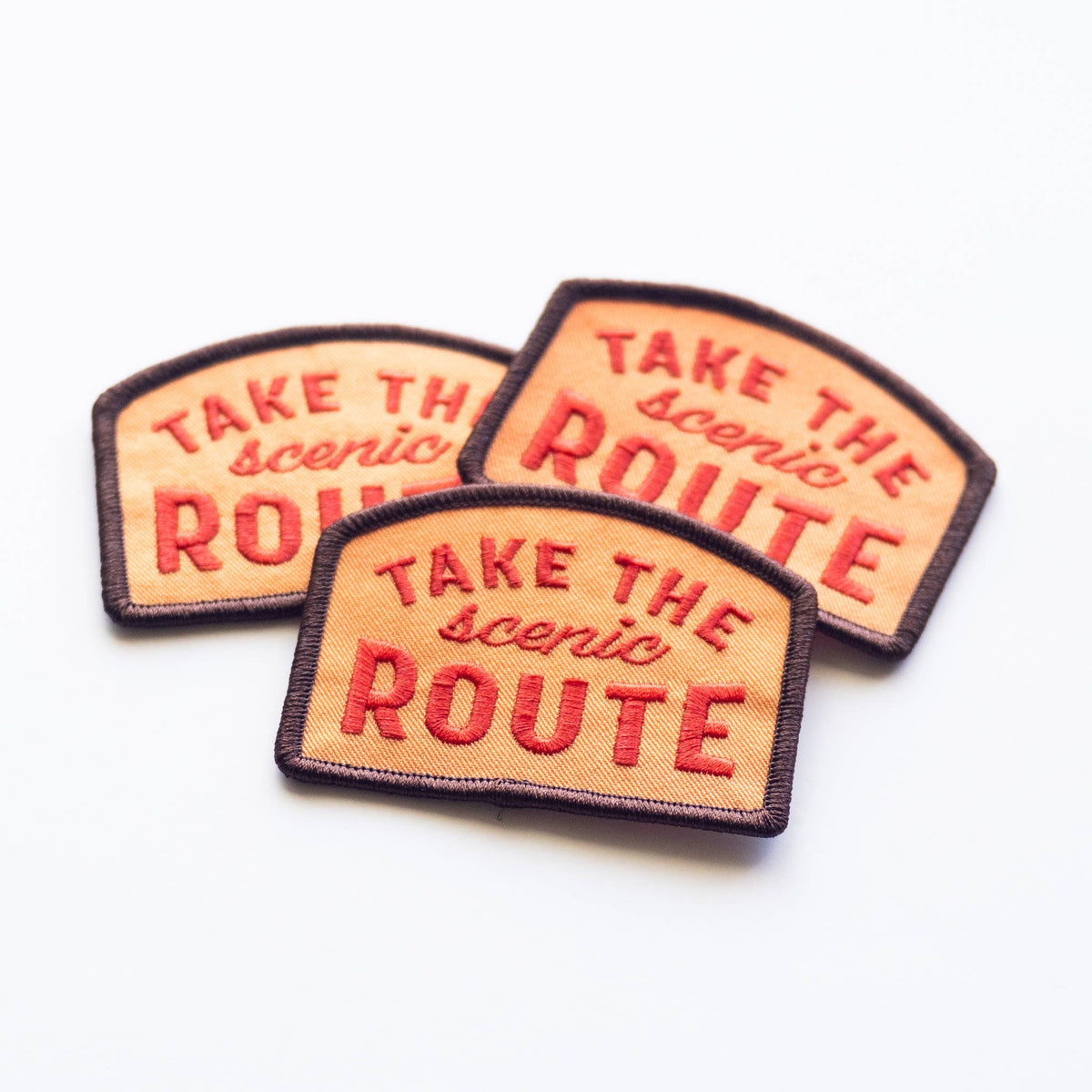 Take the Scenic Route Embroidered Iron on Patch: No