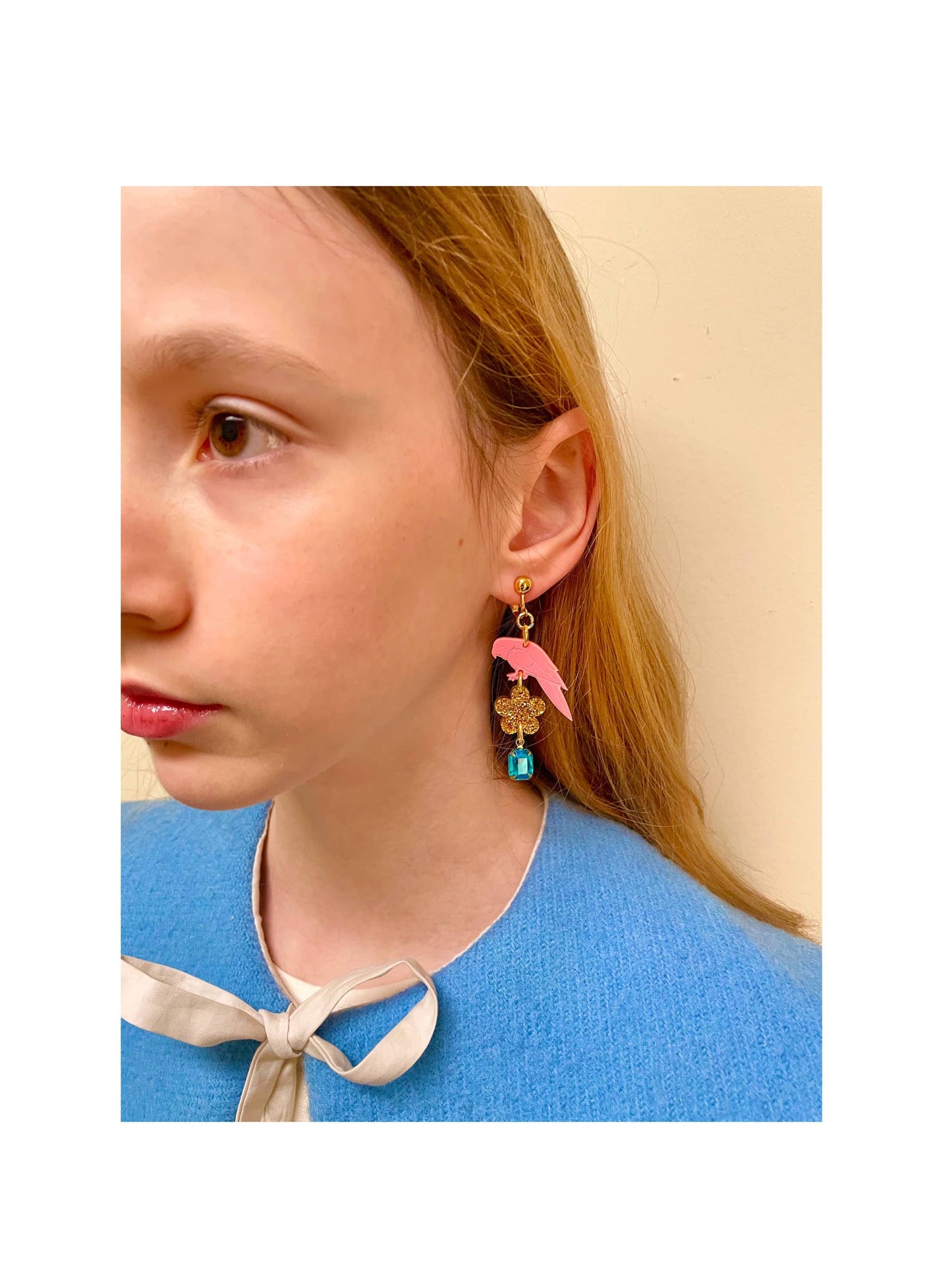 "Birds Of A Feather" Clip On Earrings