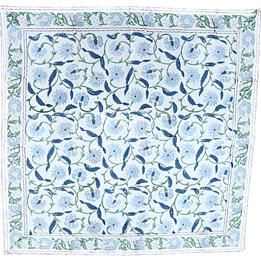Blue Bell - Hand Block Print Cotton Bandana