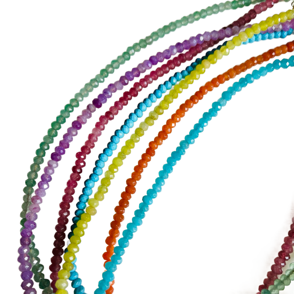Dainty Candy Gemstone Necklace: Emerald Green