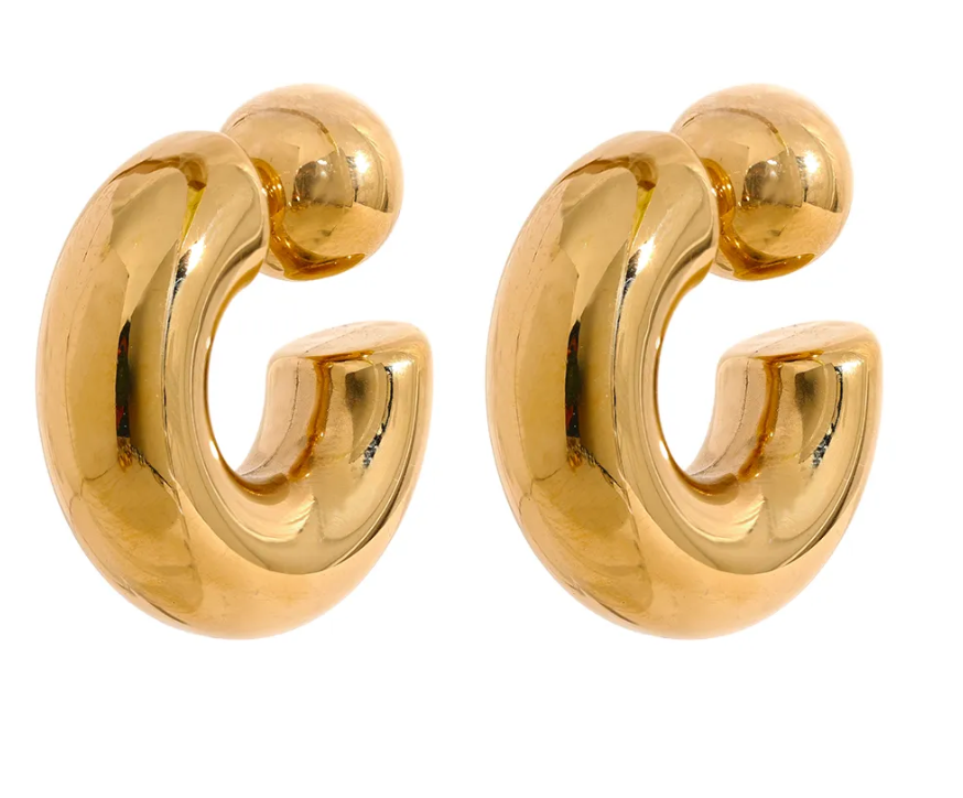 Puffy Thea Hoop Earring