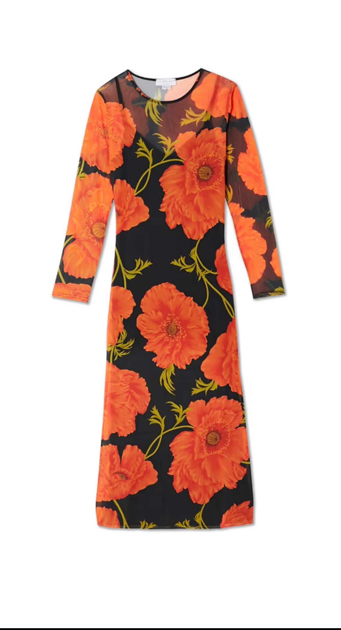 NFD Black Poppy Aria Mesh Dress