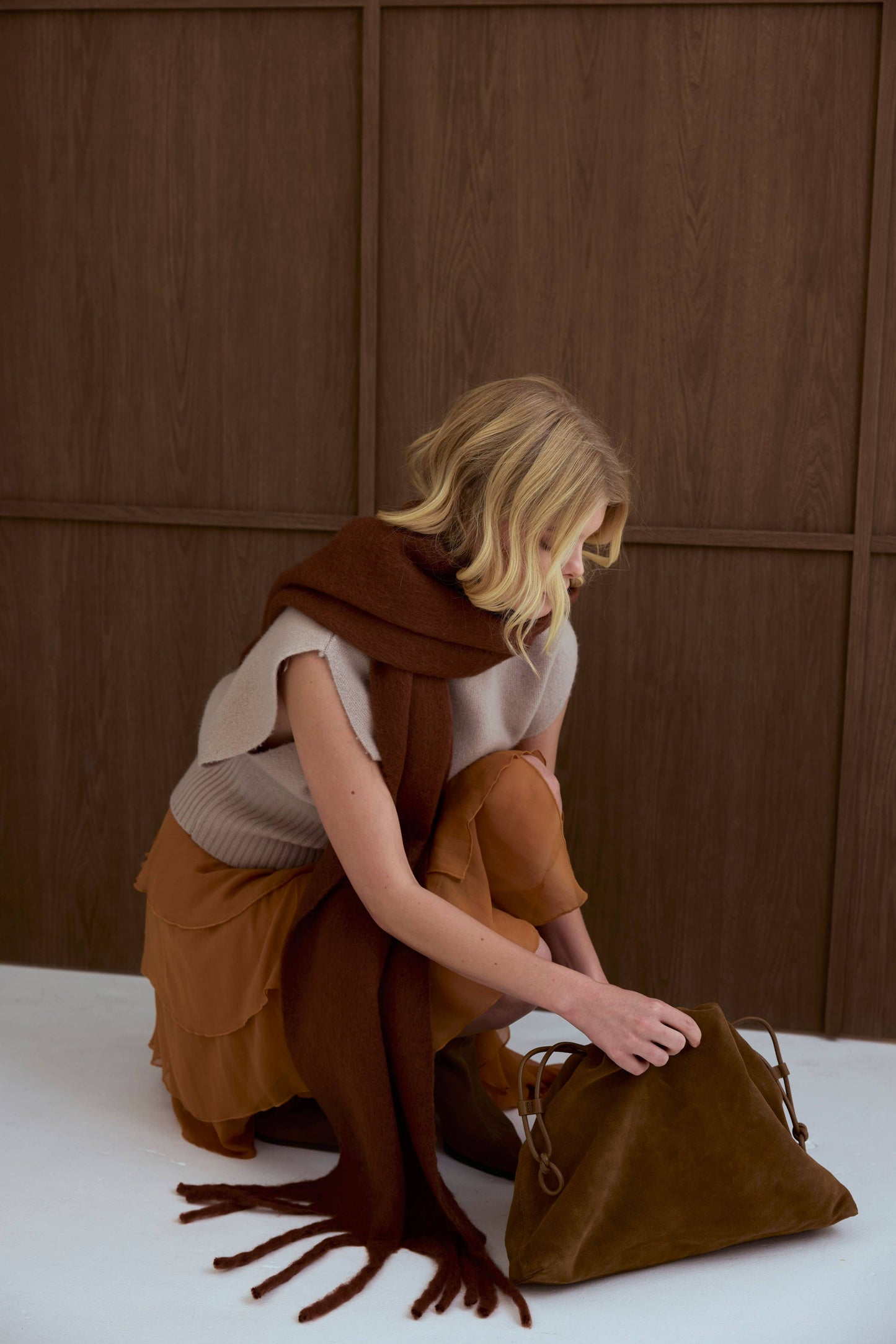 The Stockholm Scarf - 100% Recycled - Sepia