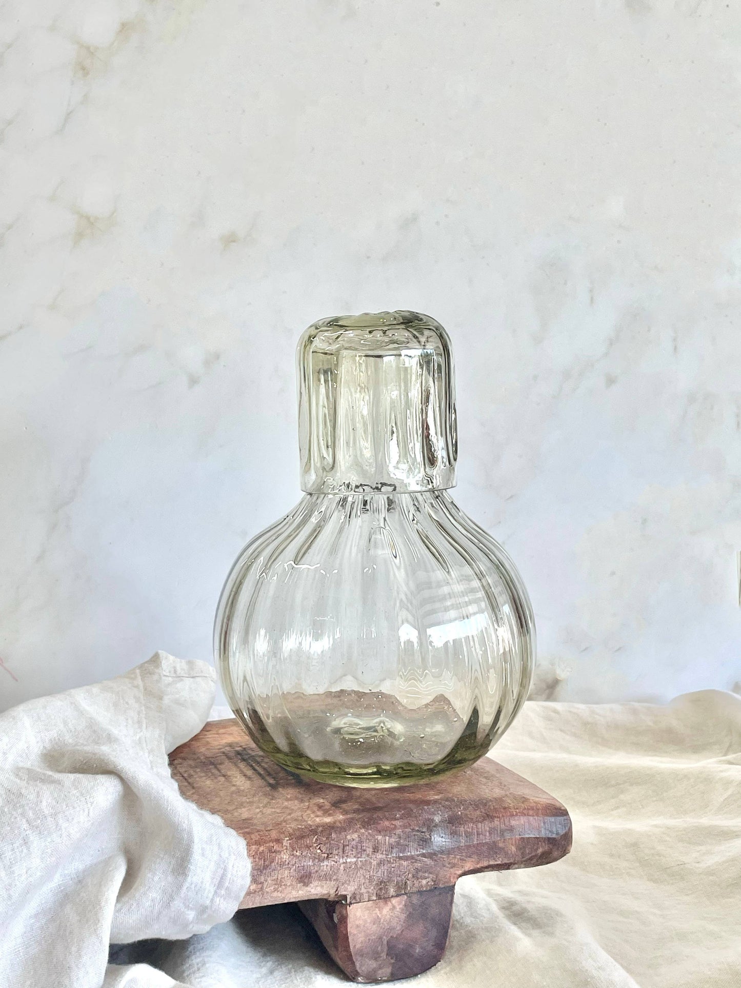 Handblown Fluted Carafe Set