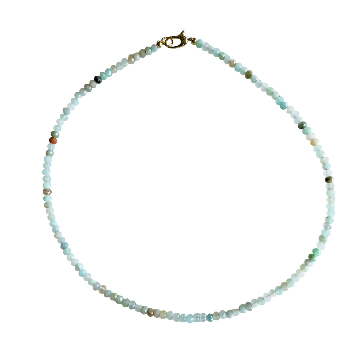 Dainty Candy Gemstone Necklace: Emerald Green