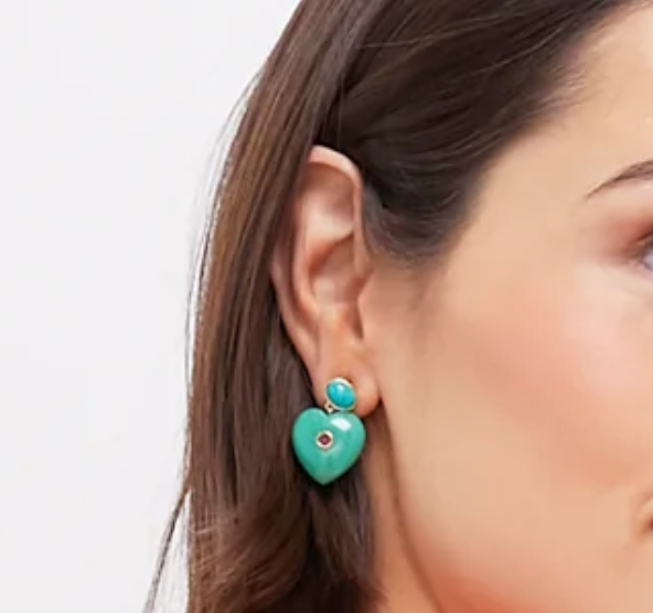 Lucky Heart- Evil Eye Heart Earrings