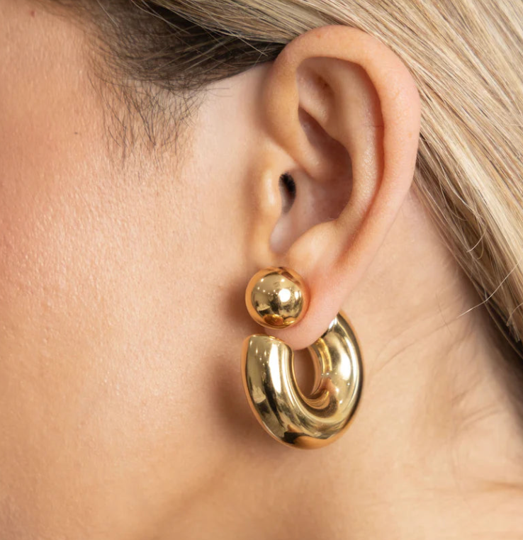 Puffy Thea Hoop Earring