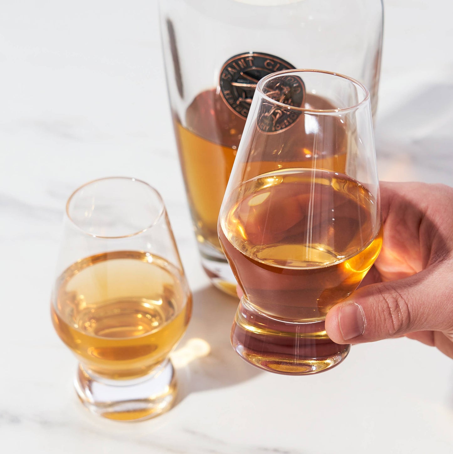 Raye™ Footed Crystal Scotch Glasses - Set of 2
