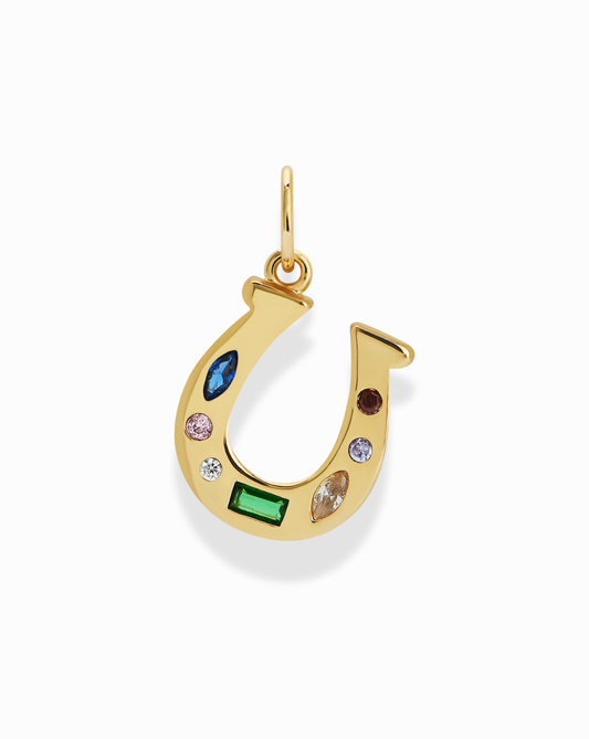 Chantal Horseshoe Charm: Gold plate
