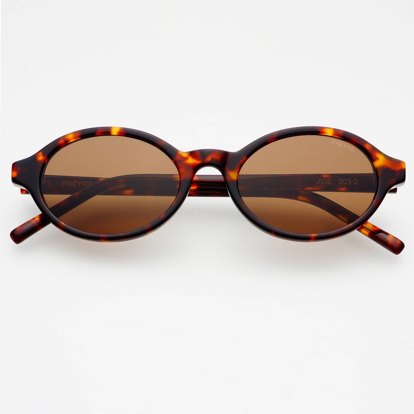 Zoe Acetate Round Womens Sunglasses : Tortoise / Brown