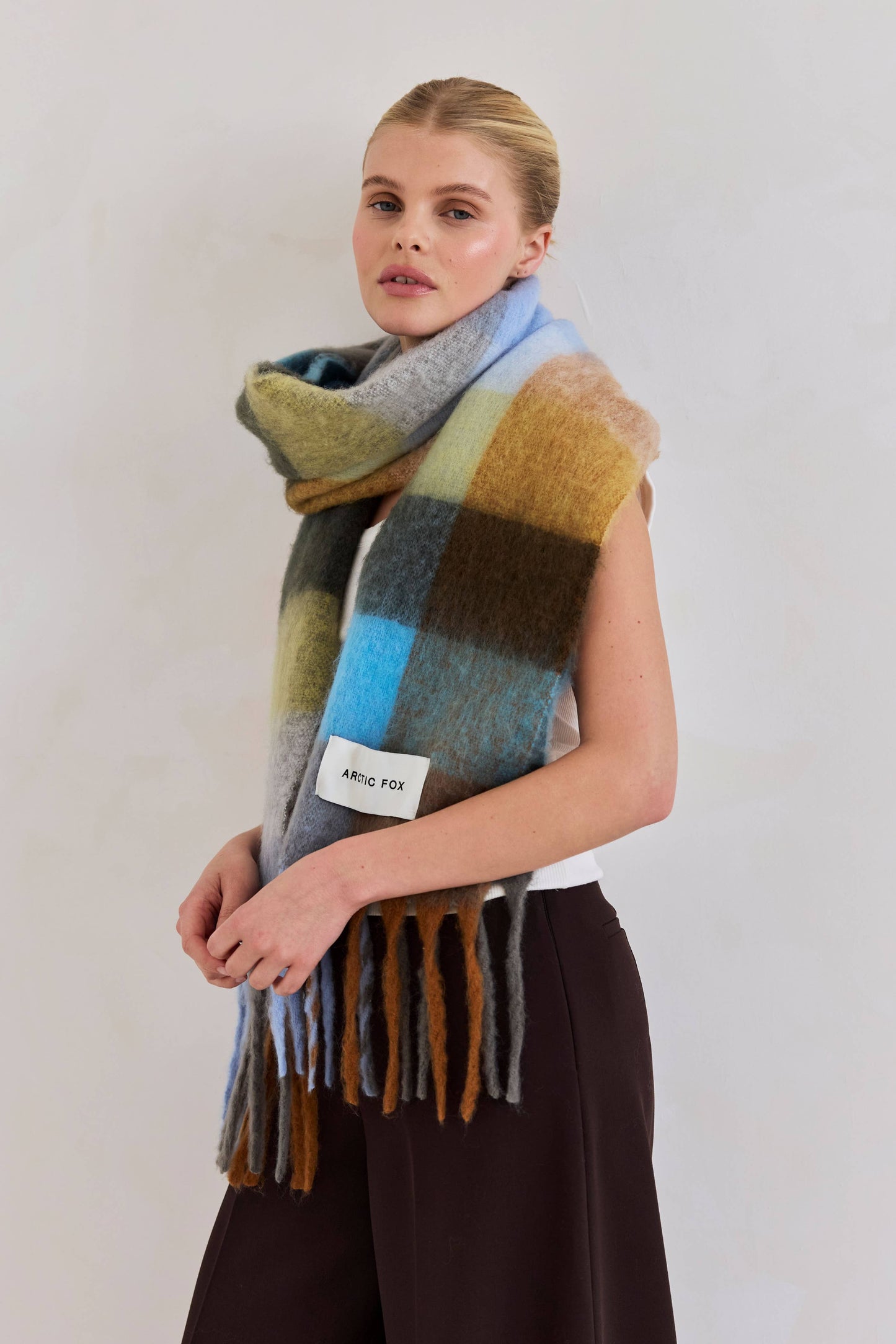 The Reykjavik Scarf - 100% Recycled - Blue/Orange - FW25