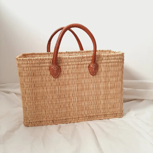 Natural Straw Handbag - Straw Bag, Straw Tote Bag, Market: Set of 3 size