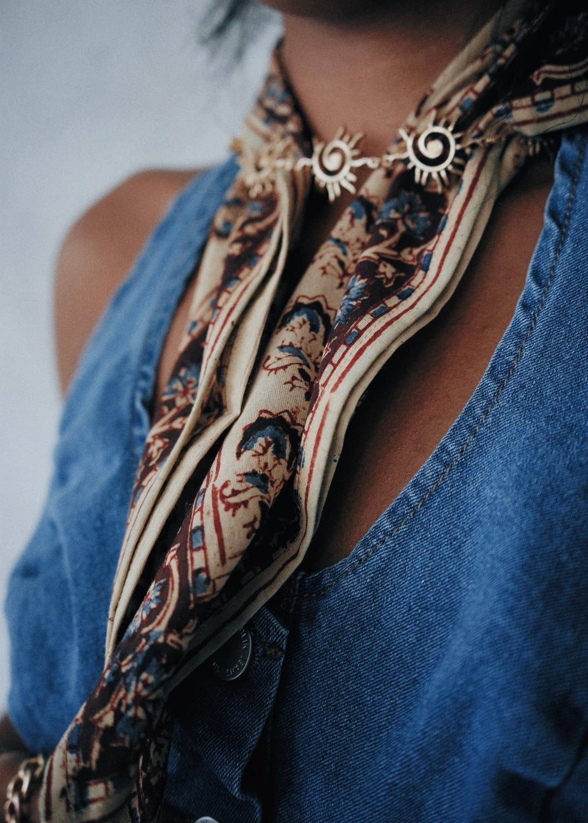 Copper Harvest - Kalamkari Cotton Bandana