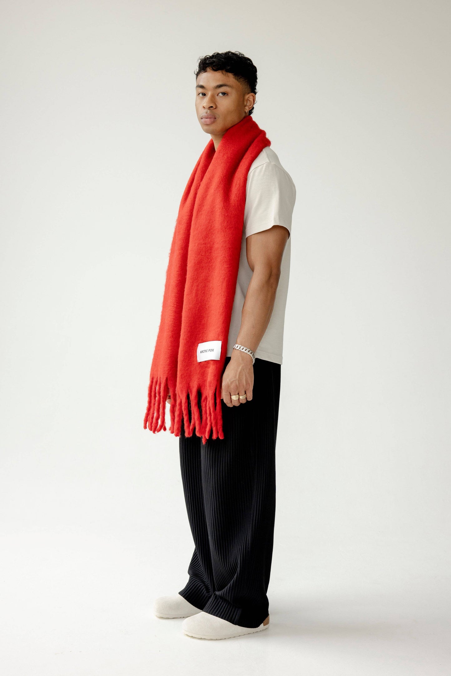 The Stockholm Scarf - Crimson Red - 100% recycled materials