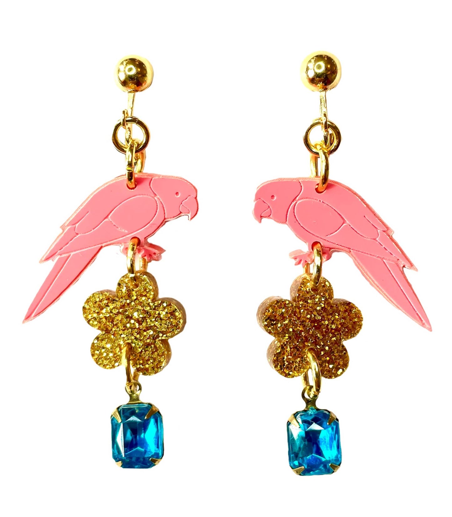 "Birds Of A Feather" Clip On Earrings