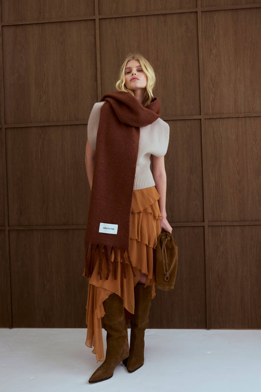 The Stockholm Scarf - 100% Recycled - Sepia