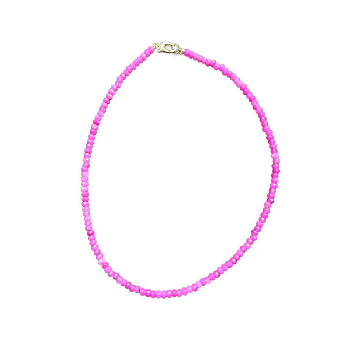Dainty Candy Gemstone Necklace: Emerald Green