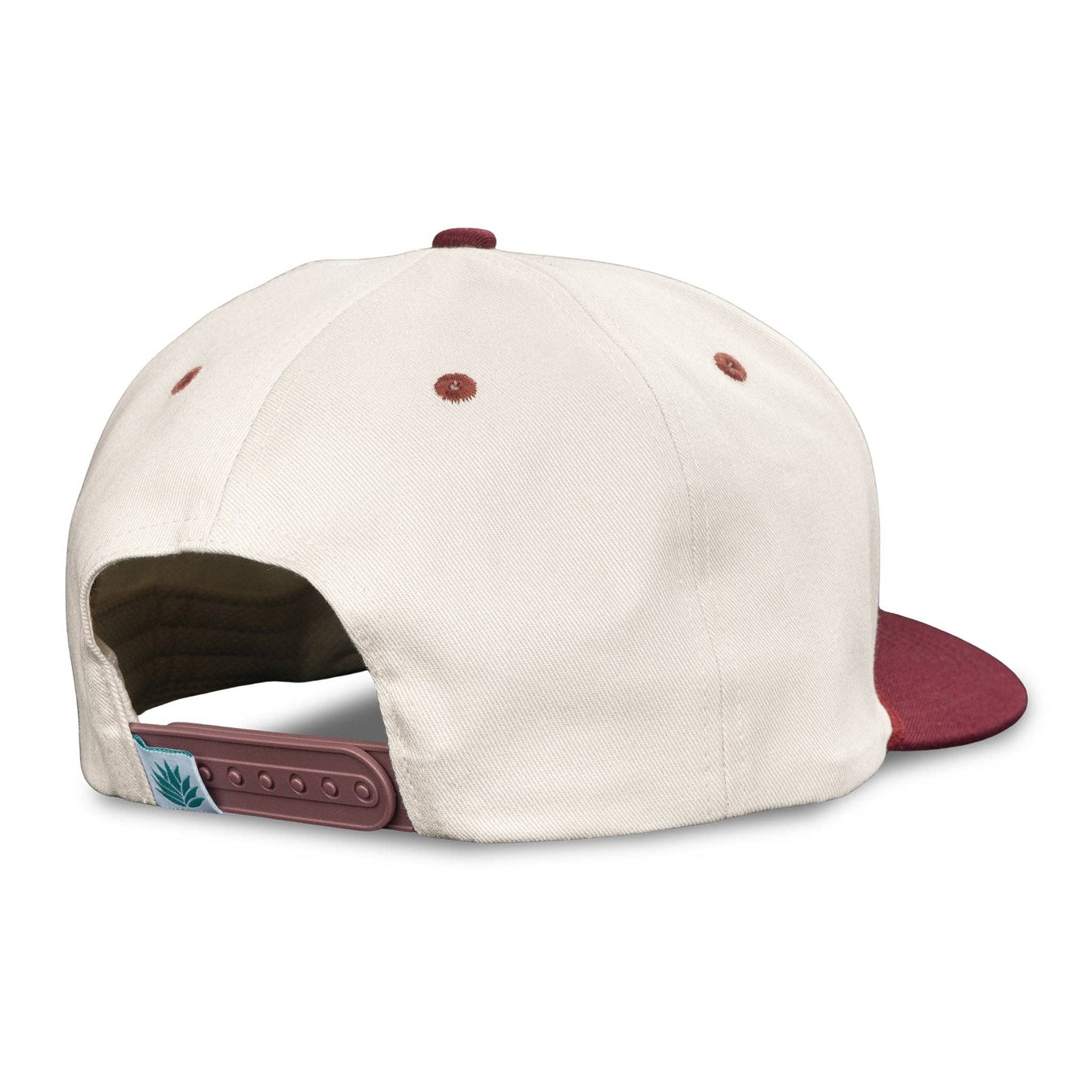 Logo Hat - Structured: Cream/Maroon