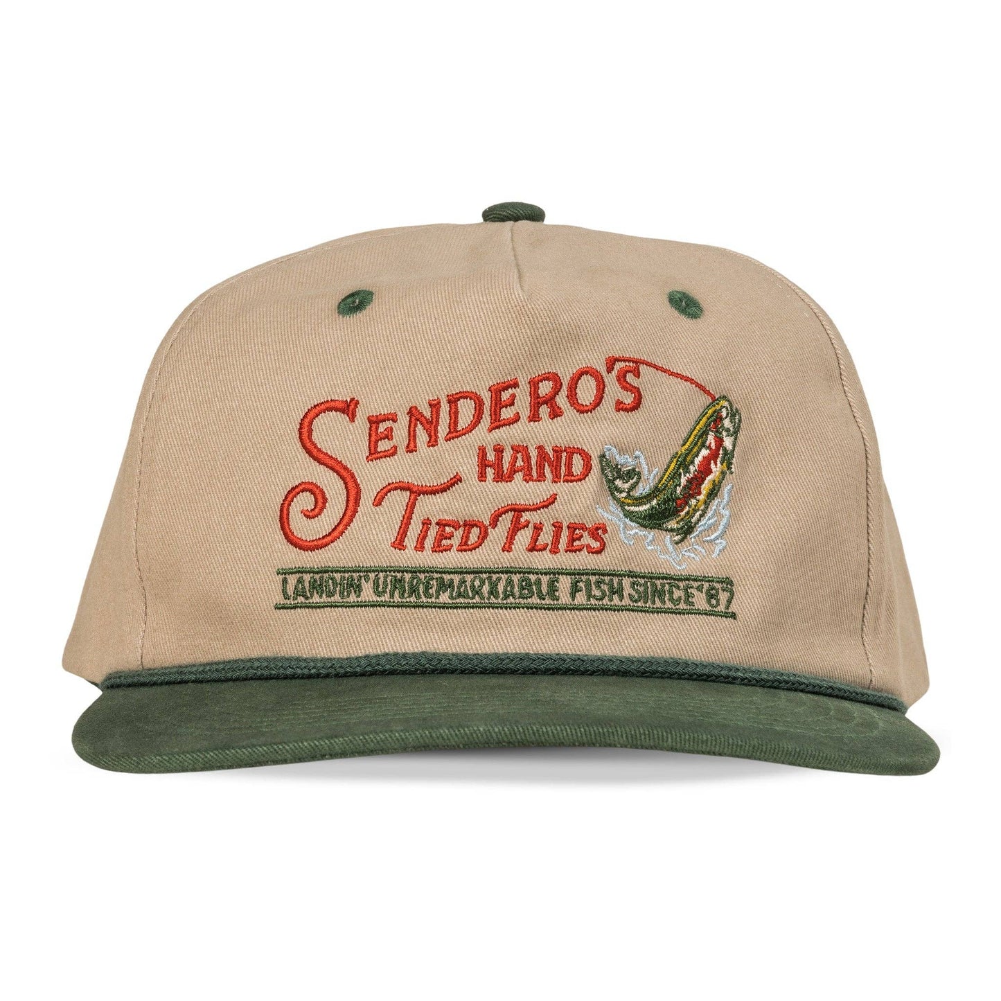 Hand Tied Flies Hat: Grey